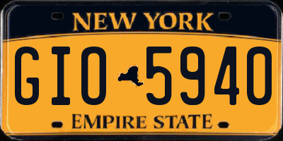 NY license plate GIO5940