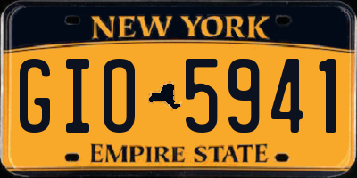 NY license plate GIO5941
