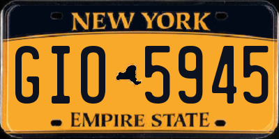 NY license plate GIO5945