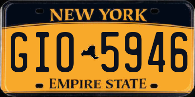 NY license plate GIO5946