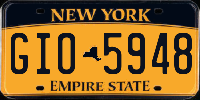 NY license plate GIO5948