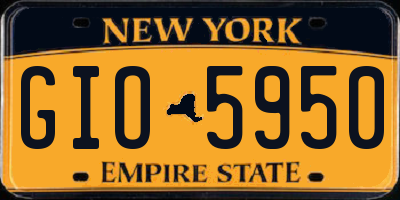 NY license plate GIO5950