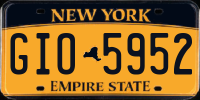 NY license plate GIO5952