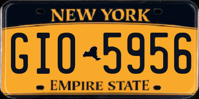 NY license plate GIO5956