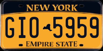 NY license plate GIO5959
