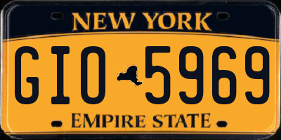 NY license plate GIO5969