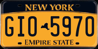 NY license plate GIO5970