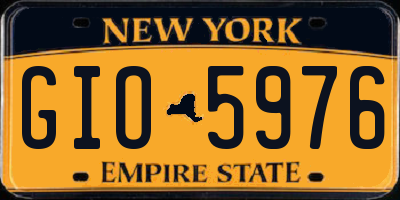 NY license plate GIO5976