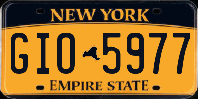 NY license plate GIO5977