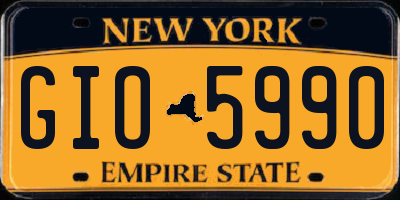NY license plate GIO5990