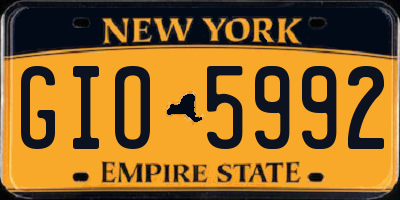 NY license plate GIO5992