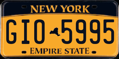 NY license plate GIO5995