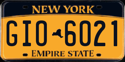 NY license plate GIO6021