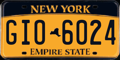 NY license plate GIO6024