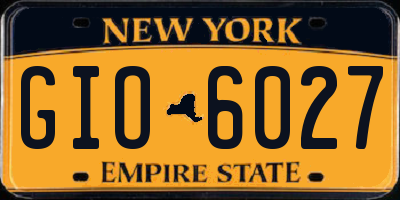NY license plate GIO6027