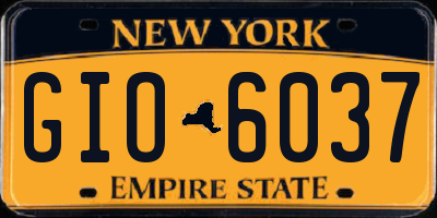 NY license plate GIO6037
