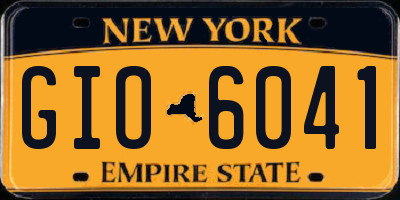 NY license plate GIO6041