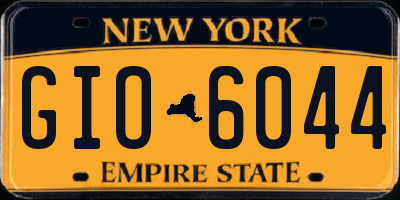 NY license plate GIO6044