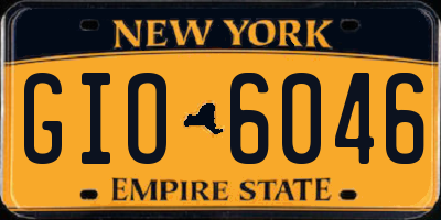 NY license plate GIO6046