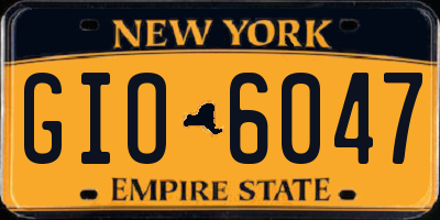 NY license plate GIO6047
