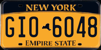 NY license plate GIO6048