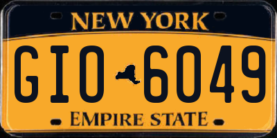 NY license plate GIO6049