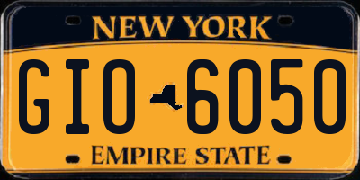 NY license plate GIO6050