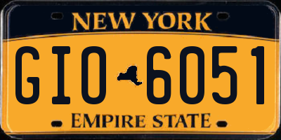 NY license plate GIO6051