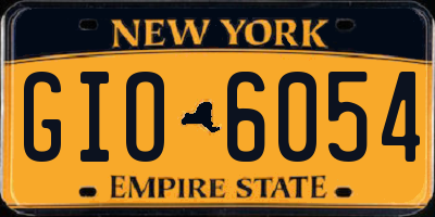 NY license plate GIO6054