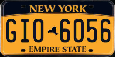 NY license plate GIO6056