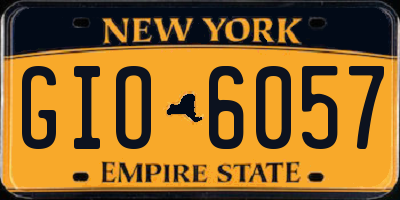 NY license plate GIO6057