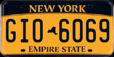 NY license plate GIO6069