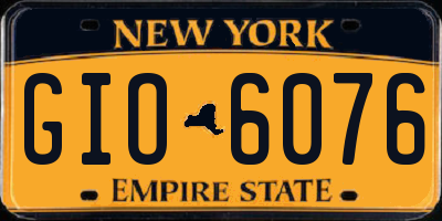 NY license plate GIO6076