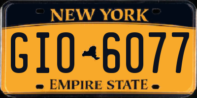NY license plate GIO6077