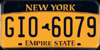 NY license plate GIO6079
