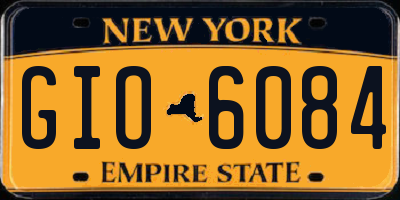 NY license plate GIO6084