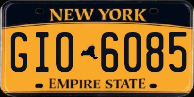 NY license plate GIO6085