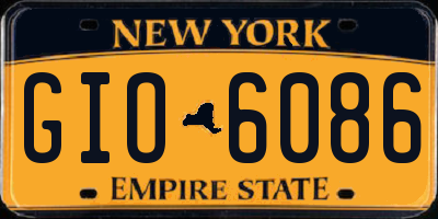 NY license plate GIO6086