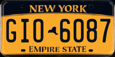 NY license plate GIO6087