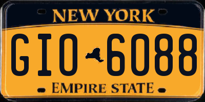 NY license plate GIO6088
