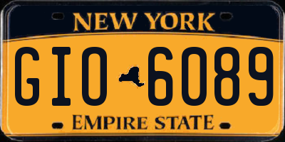 NY license plate GIO6089