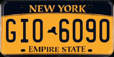 NY license plate GIO6090