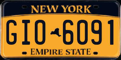 NY license plate GIO6091
