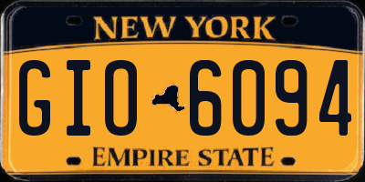 NY license plate GIO6094