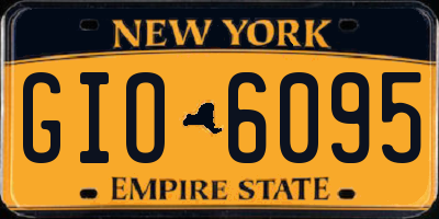 NY license plate GIO6095