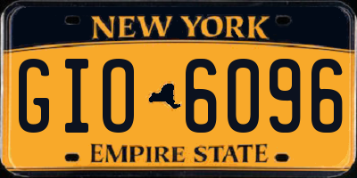 NY license plate GIO6096
