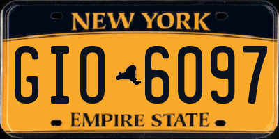 NY license plate GIO6097