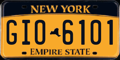 NY license plate GIO6101