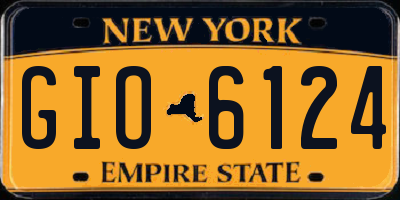 NY license plate GIO6124