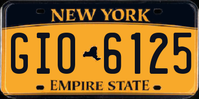 NY license plate GIO6125
